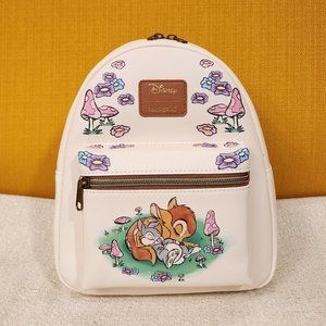 Loungefly Disney Bambi Thumper Sleeping Mushroom Floral Mini Backpack NEW